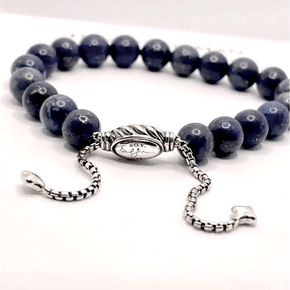 David Yurman Jewelry - DAVID YURMAN Adjustable 925 Lapis Lazuli 8mm Bead Bracelet